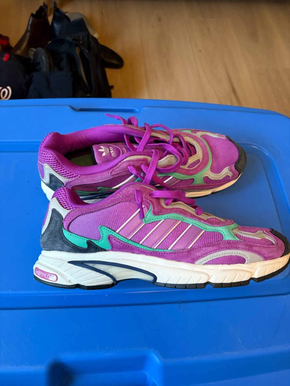 adidas Vintage Purple & Teal Men’s Athletic Sneakers
